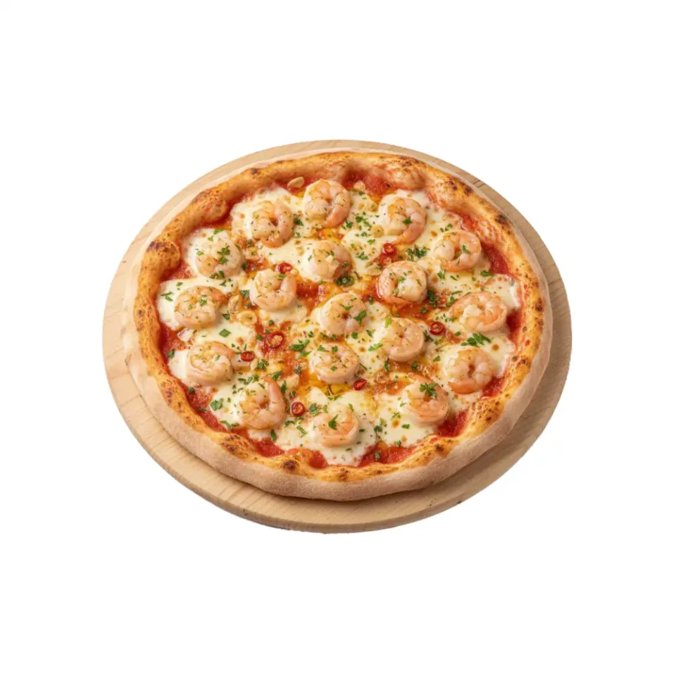 Scampi pizza