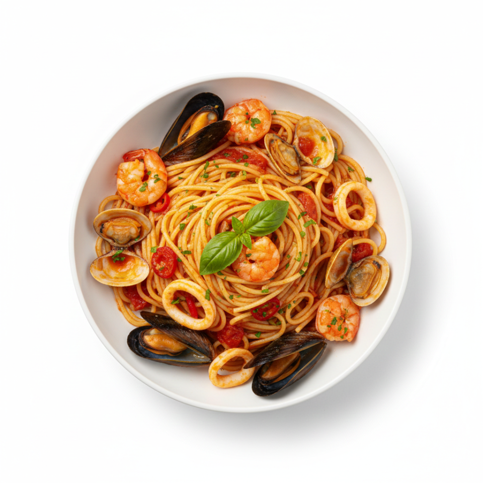 Spaghetti Frutti di Mare mit Meeresfrüchten