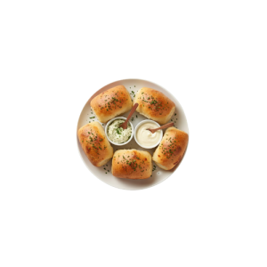 Pizzabrötchen (6 Stück)  mit Kräuterbutter oder Aioli